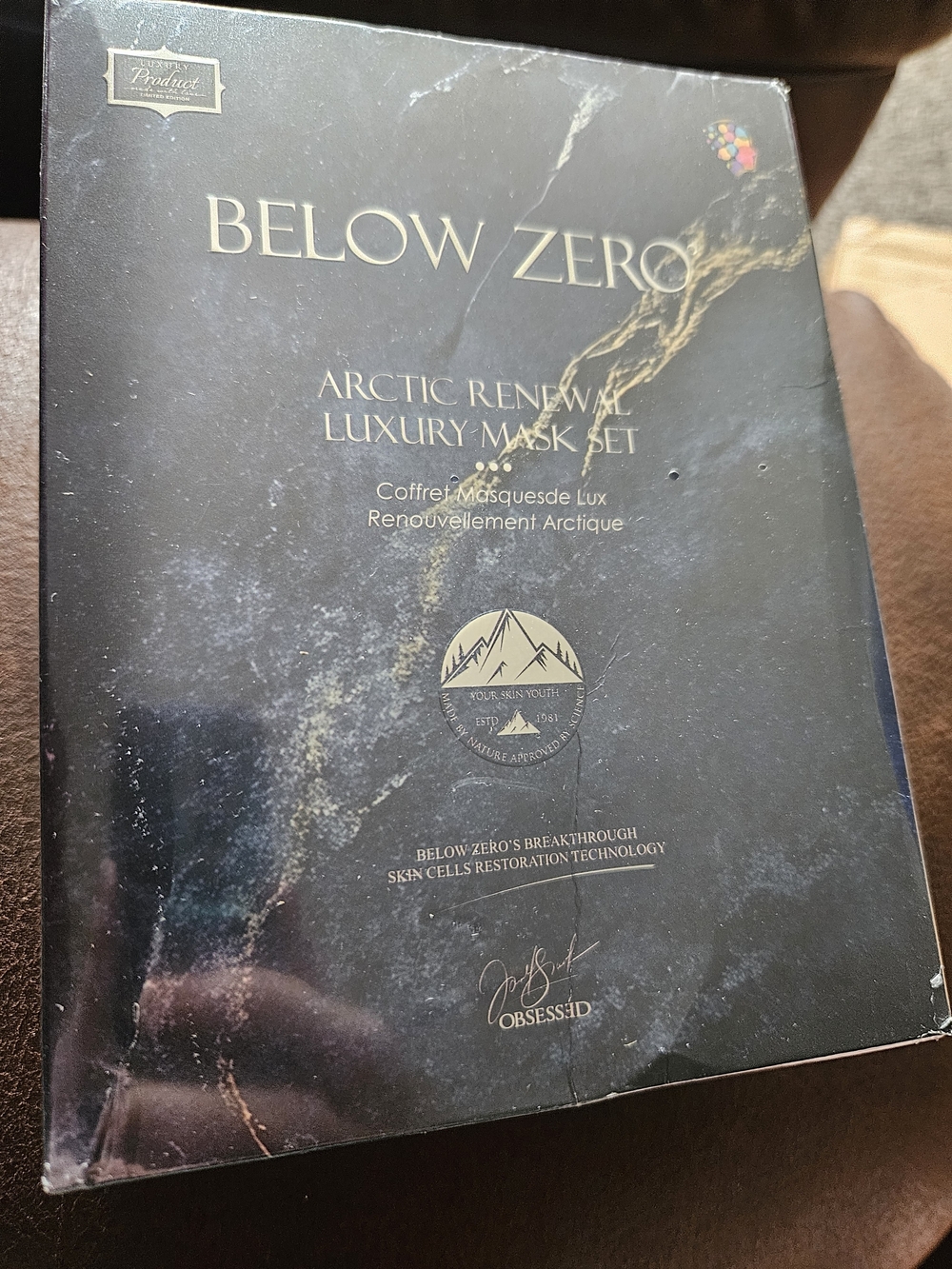 Below Zero Black and Gold Branded Packaging